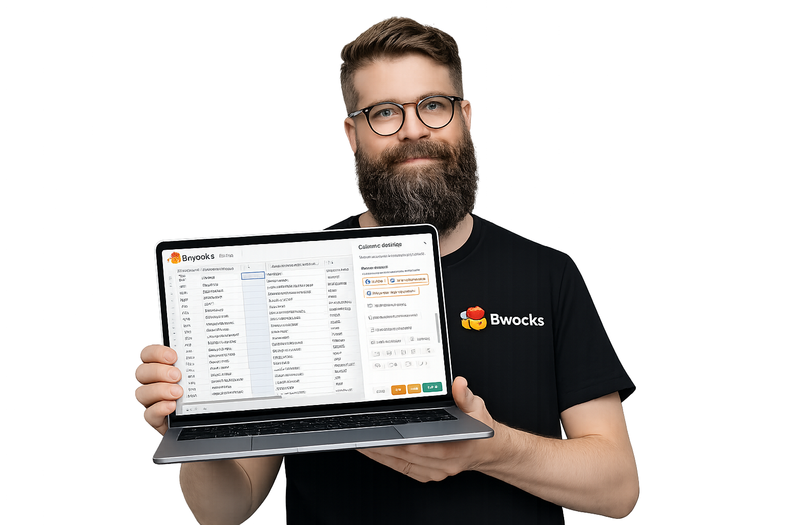 Bwocks spreadsheet with AI columns